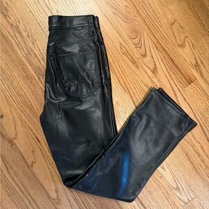 MOTHER Midnight Faux Leather Pants